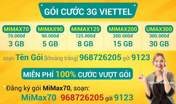 Đăng ký 3G Viettel